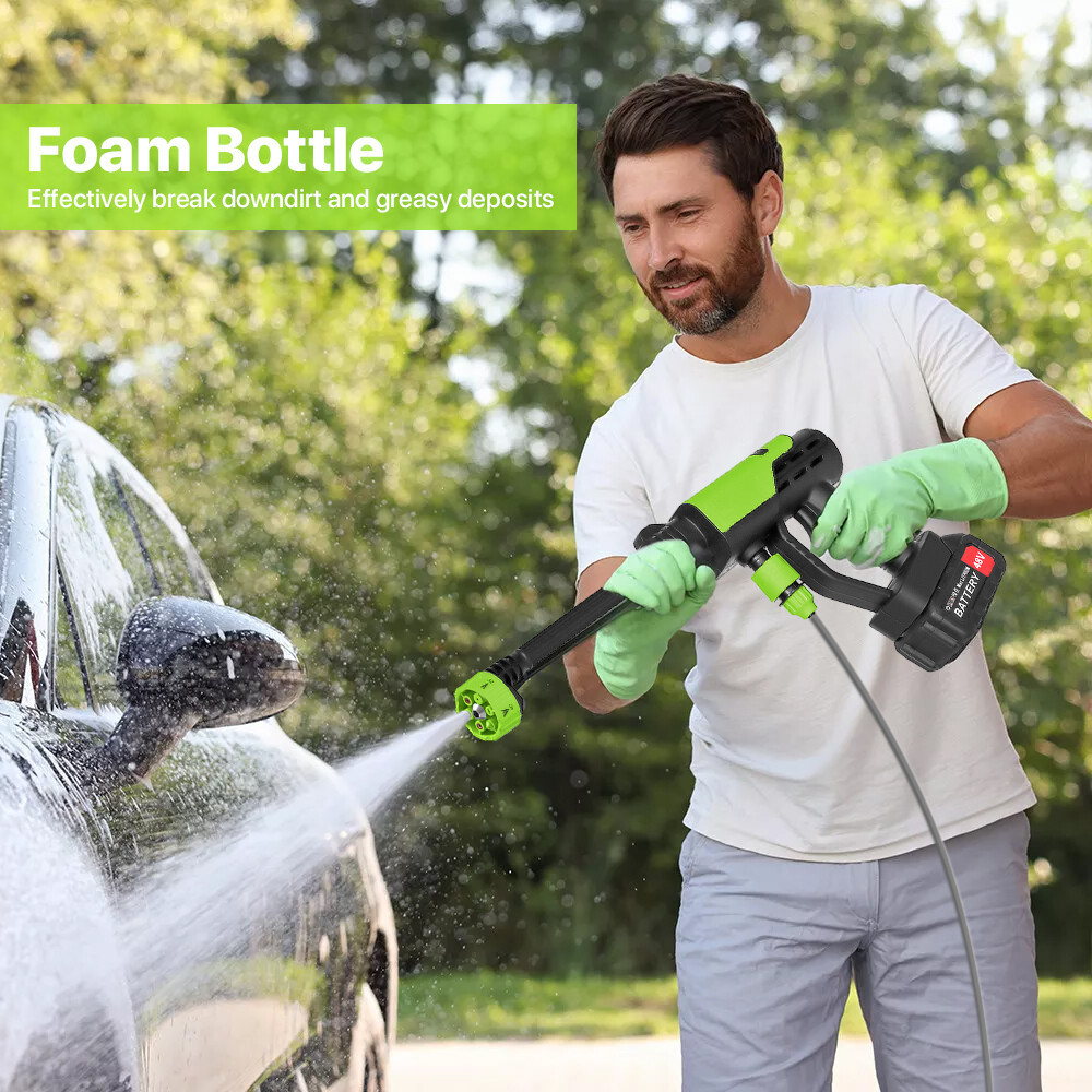 4000W Electric Pressure Washer Power Jet Washer 3626PSI Car Cleaner Gun With 2Battery - Image 9