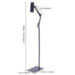 Universal Ipad Stand Floor Tablet Bracket Adjustable Flexible Rotation Phone Holder Rotating Stand Support 4.72 To 7.09in