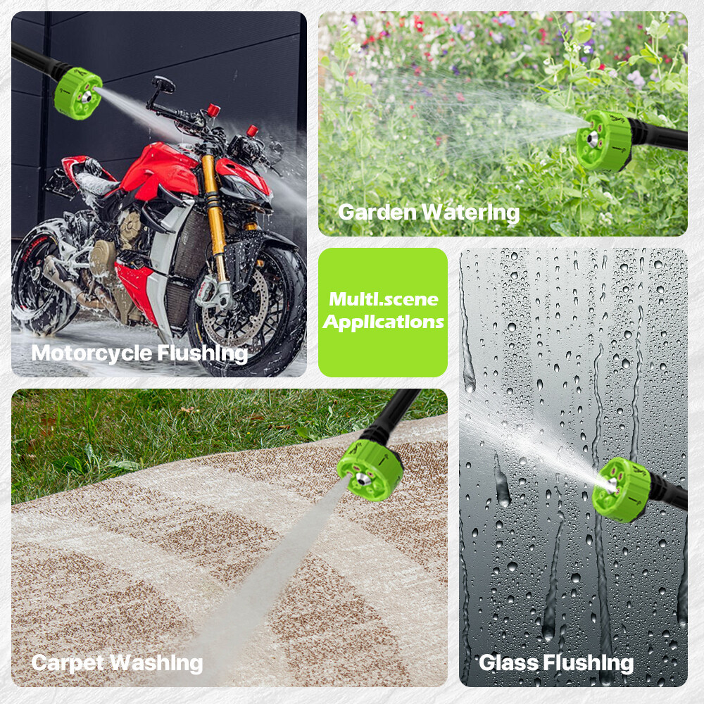 4000W Electric Pressure Washer Power Jet Washer 3626PSI Car Cleaner Gun With 2Battery - Image 2